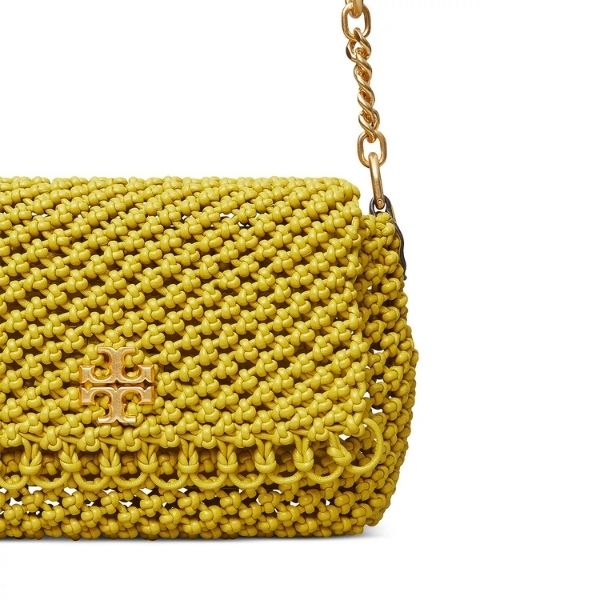 Tory Burch - Kira Small Woven Leather Shoulder Bag - Belmont Luxe