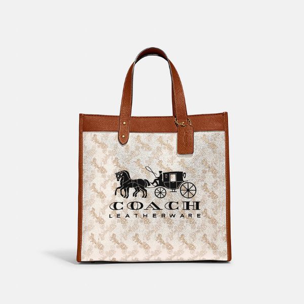 Coach - Field Tote With Horse And Carriage Print And Carriage Badge ...
